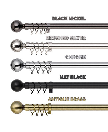 curtain-pole-extendable-metal-chrome-28mm-with-finials-rings-hooks-rod-fittings