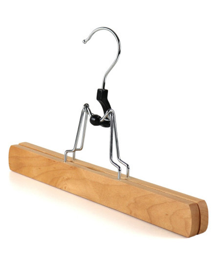 the-hanger-store-wooden-clamp-coat-hangers-with-felt-grip-for-trousers-skirts