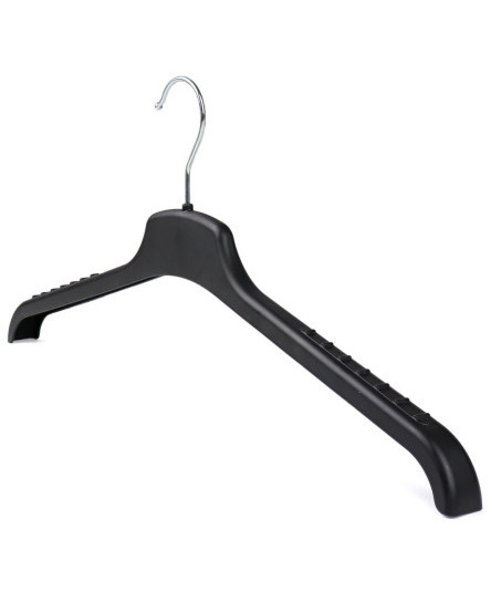 the-hanger-store-extra-wide-46cm-black-plastic-non-slip-coat-clothes-hangers