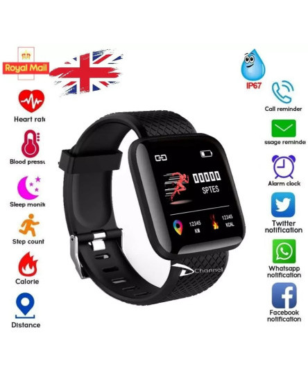 Smart Watch Men Women Fitness Tracker Blood Pressure Heart Rate Sport Watches UK
