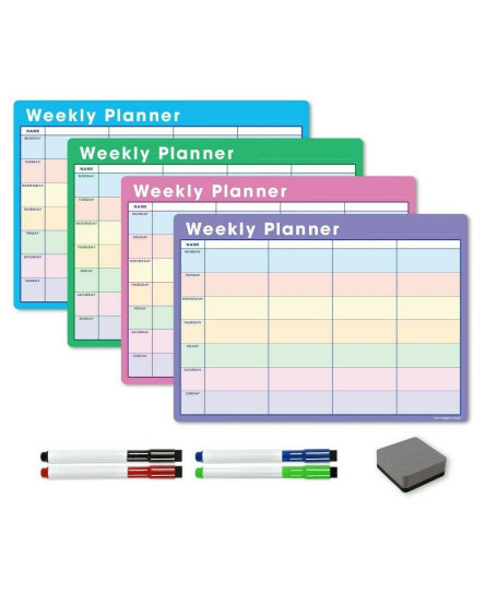 Magnetic Weekly Planner, Fridge Calendar Whiteboard, Dry Wipe Memo Board Meals